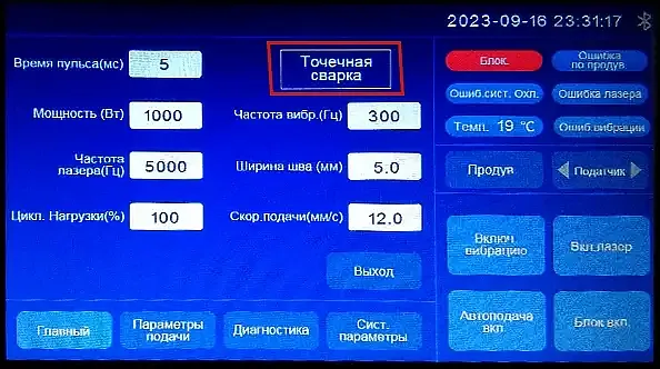 Панель контроллера