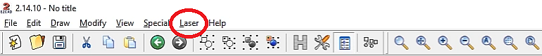 раздел Laser на панели инструментов