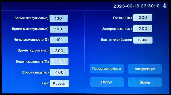 Панель контроллера