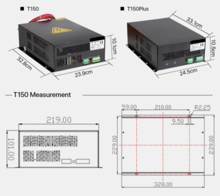 Блок высокого напряжения LaserPWR T-150 (100 - 180 Вт)
