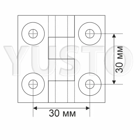 Петля станочная для крышки 50х50