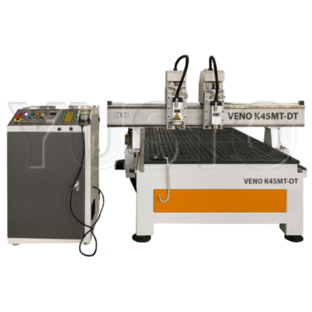 Двухшпиндельные фрезерный станок 4,5 кВт с ЧПУ VENO K45MT1325-DT2 