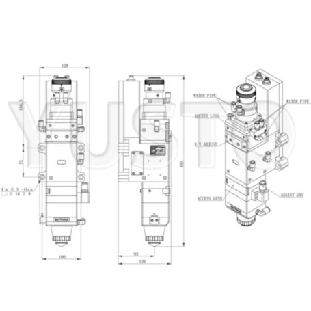 Лазерная голова RayTools BM114S с автофокусом