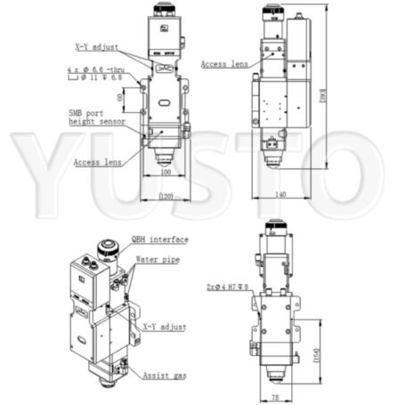 Лазерная режущая голова RayTools BM111 с автофокусом