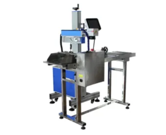 Лазерный маркер по металлу Kamach Fiber T450 с конвейером