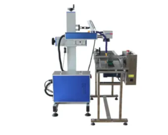 Лазерный маркер по металлу Kamach Fiber T450 с конвейером