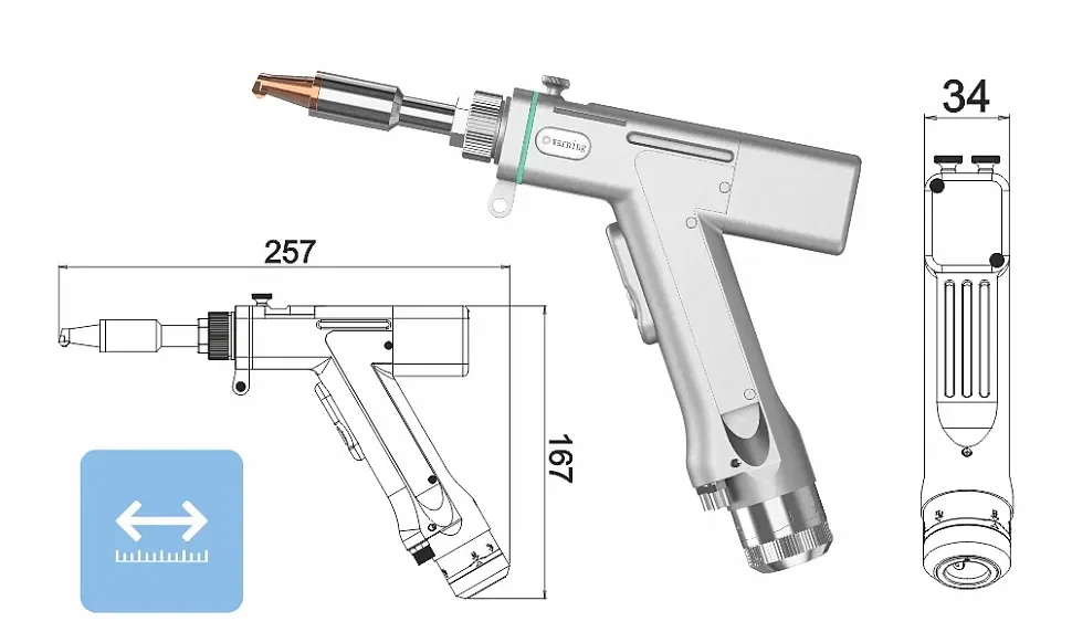 Пистолет горелка для сварки и чистки SUP23T