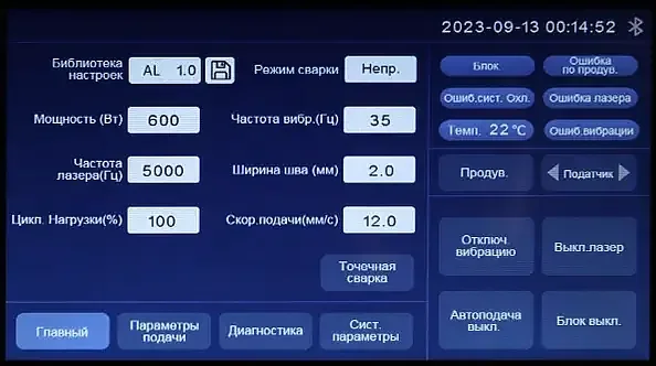 Панель контроллера