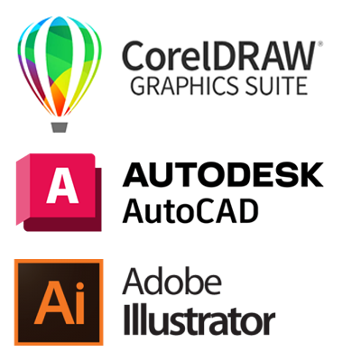 Встраивание в сторонние графические редакторы CorelDraw, Illustrator, AutoCAd